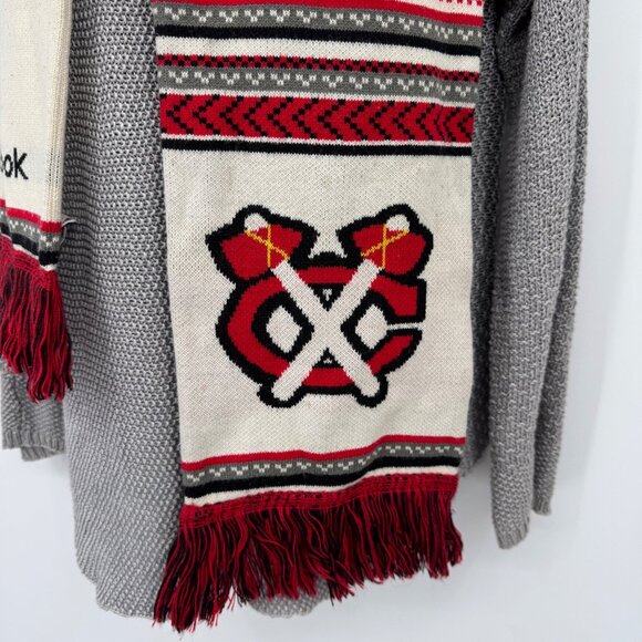 Reebok Center Ice Chicago Blackhawks Knit Scarf NHL Hockey 100% Acrylic - Picture 3 of 9